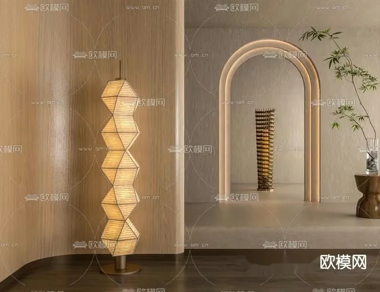 Modern Wooden Lamp 3D Model – 5353 – VRAY Render
