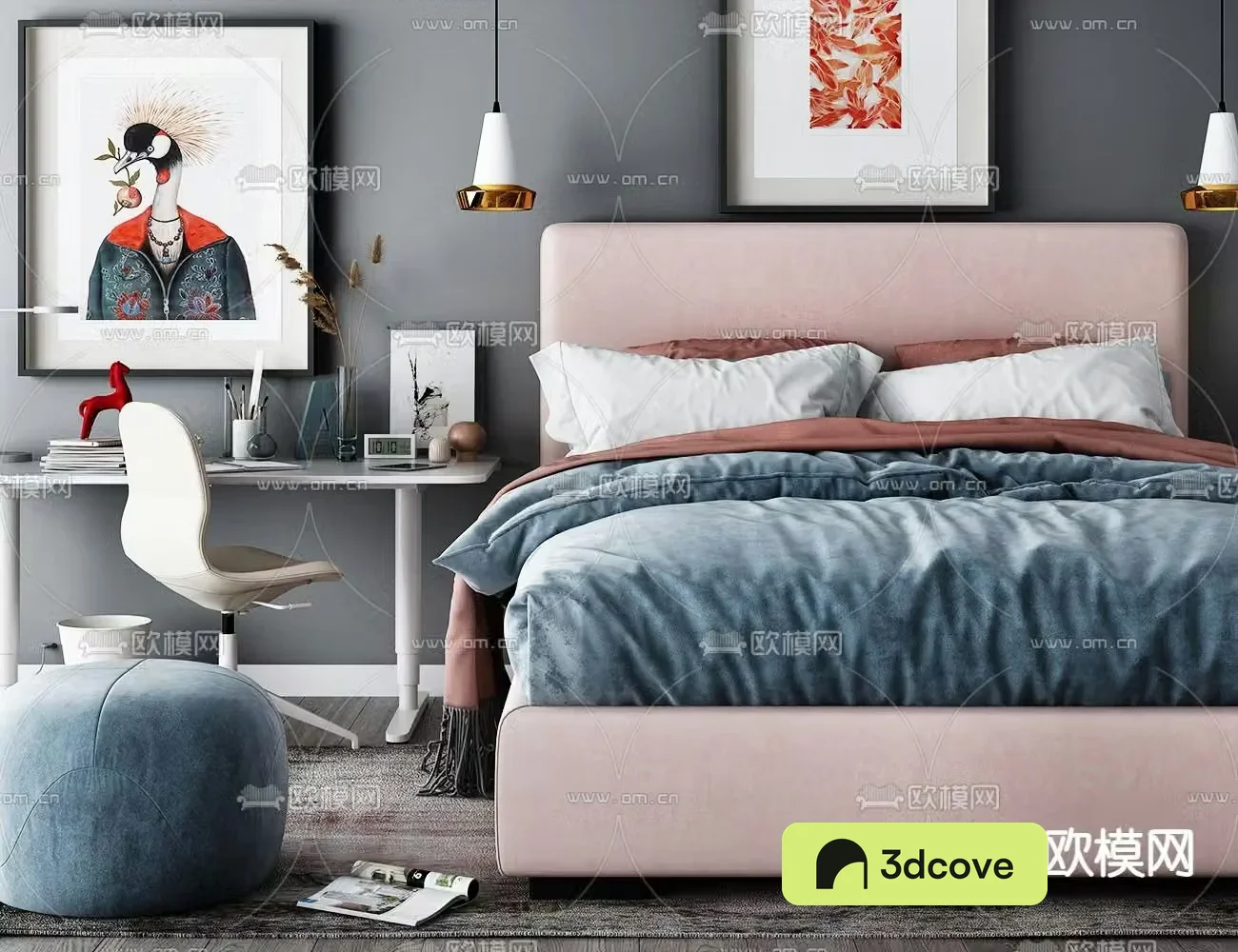 Modern double bed