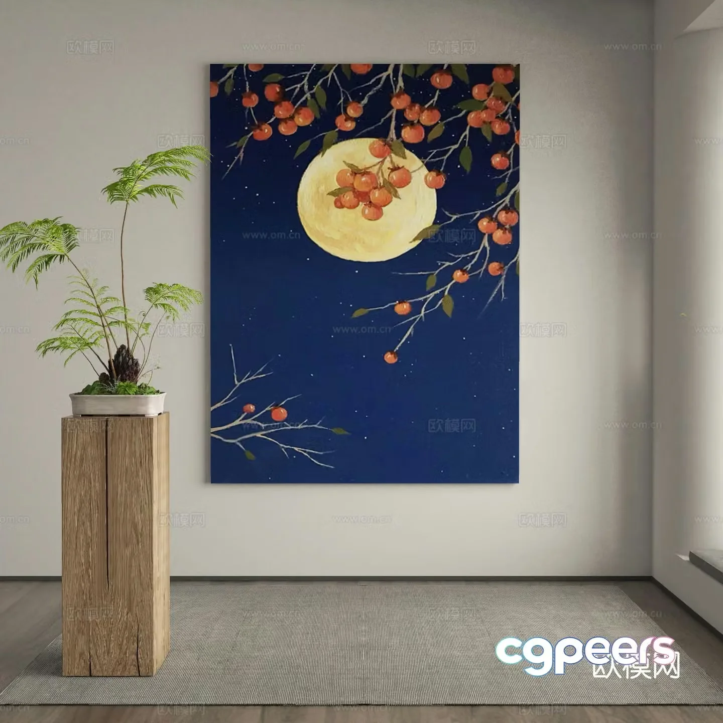 Decorative painting oil painting hanging painting 3d model