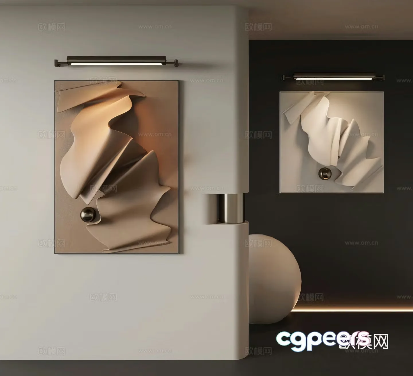 Modern three-dimensional decorative painting 3d model