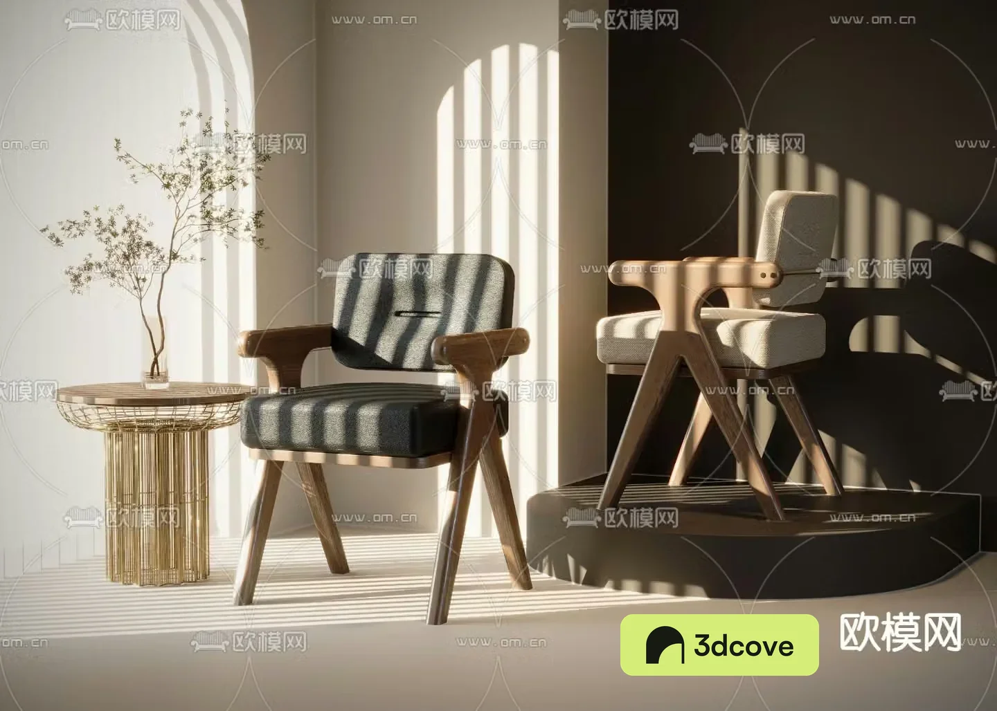 Log chair dining chair
