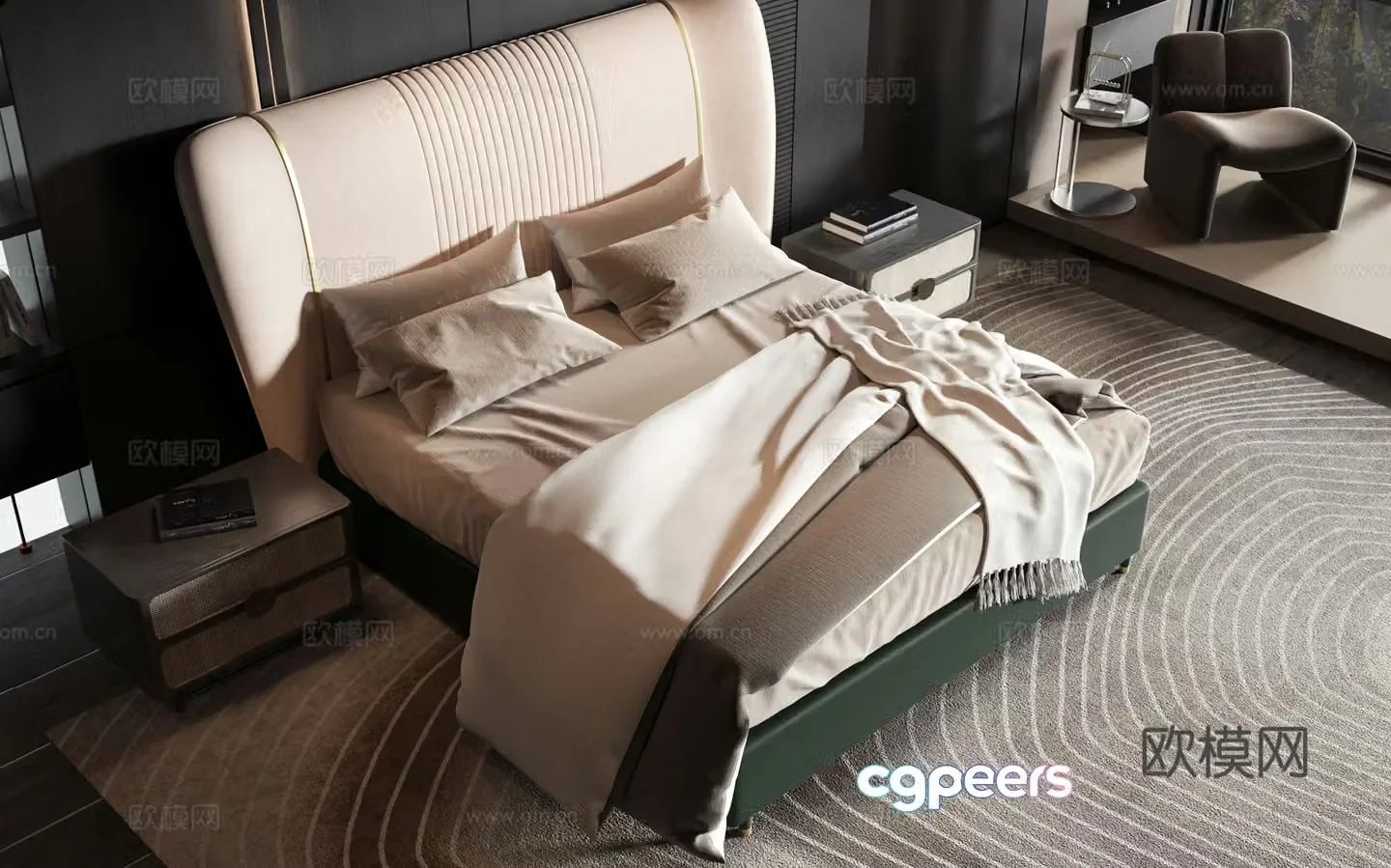 Modern style product bed 3d model