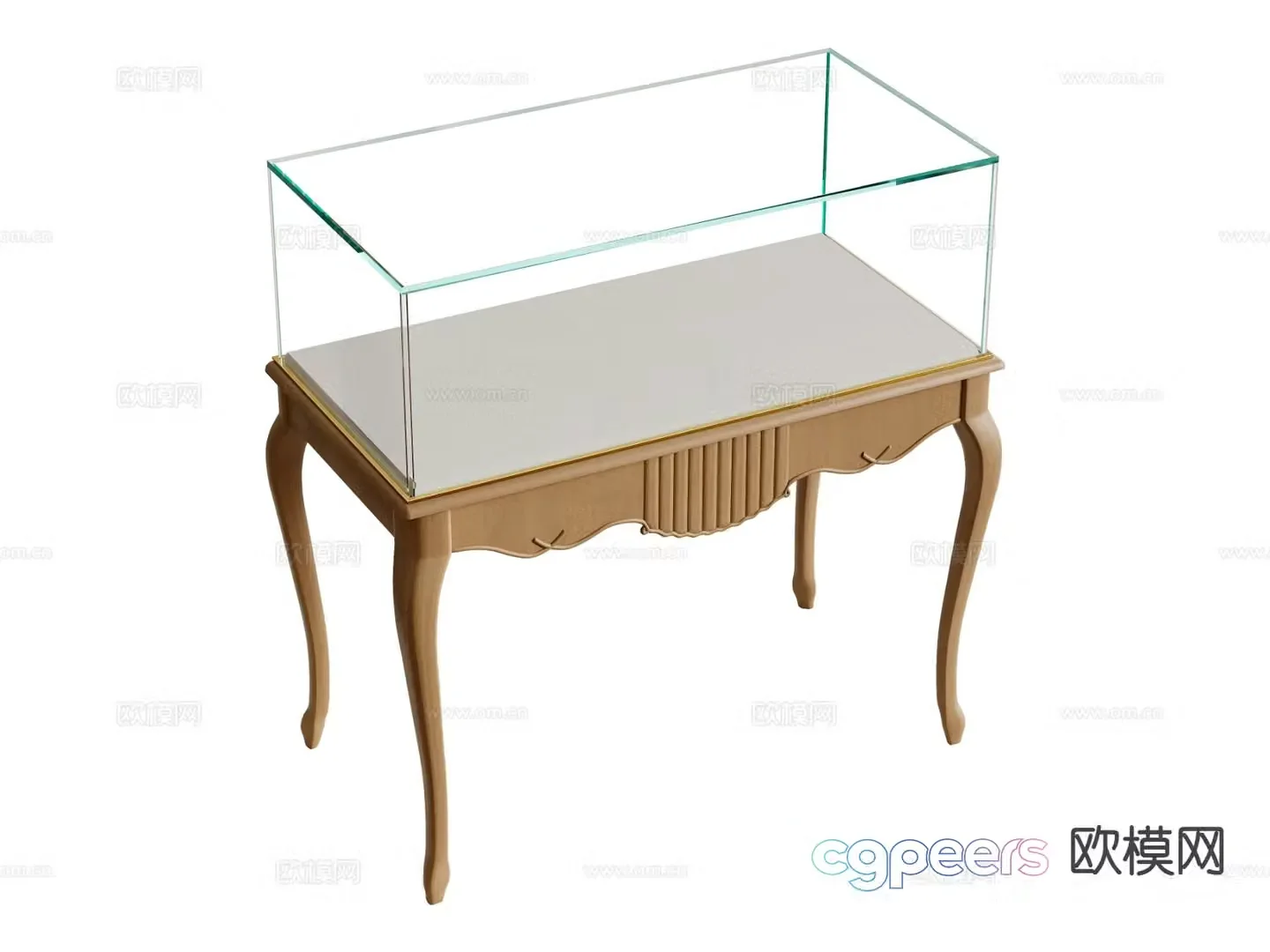 European jewelry display cabinet glass booth 3D model
