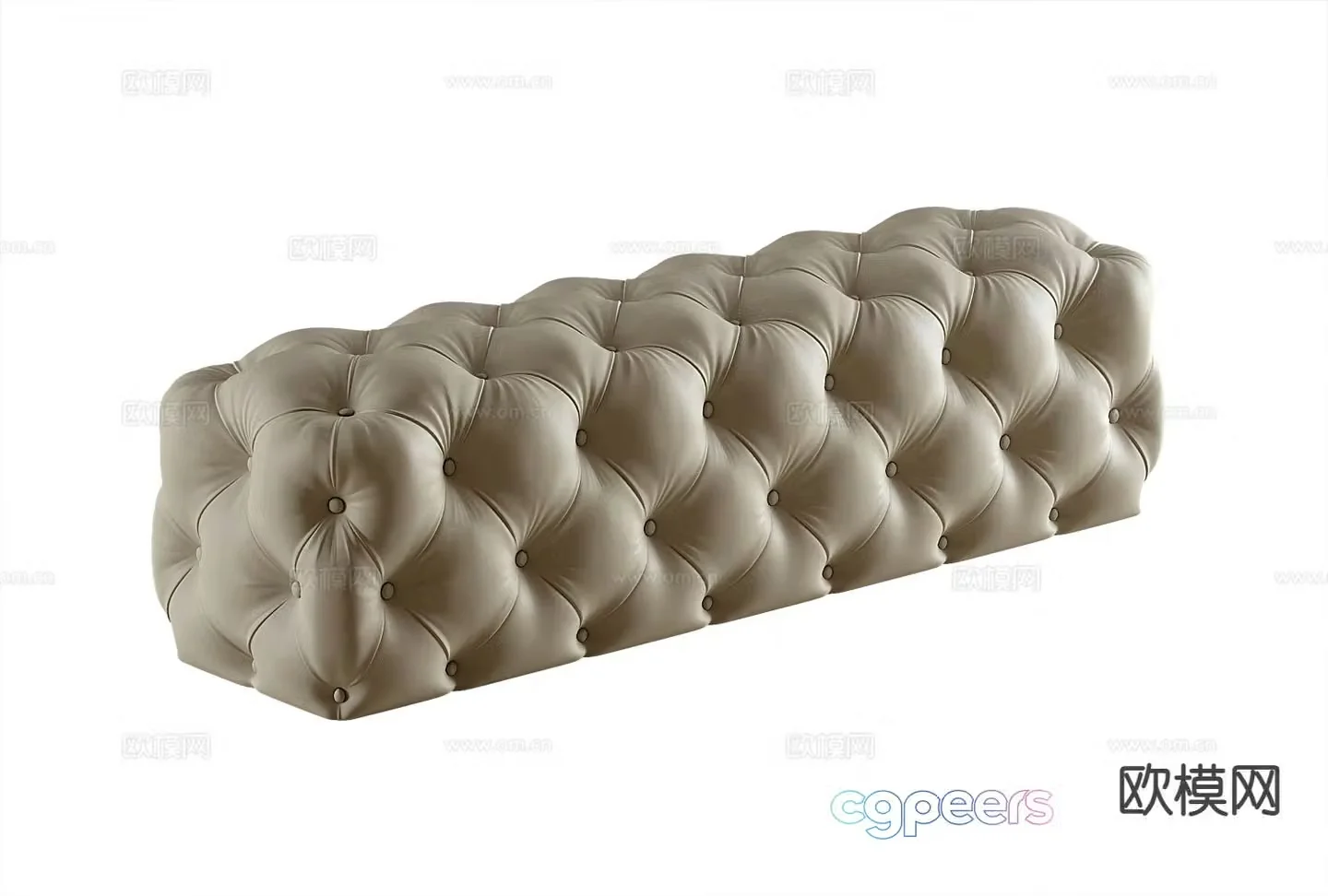European bedside stool footrest 3d model