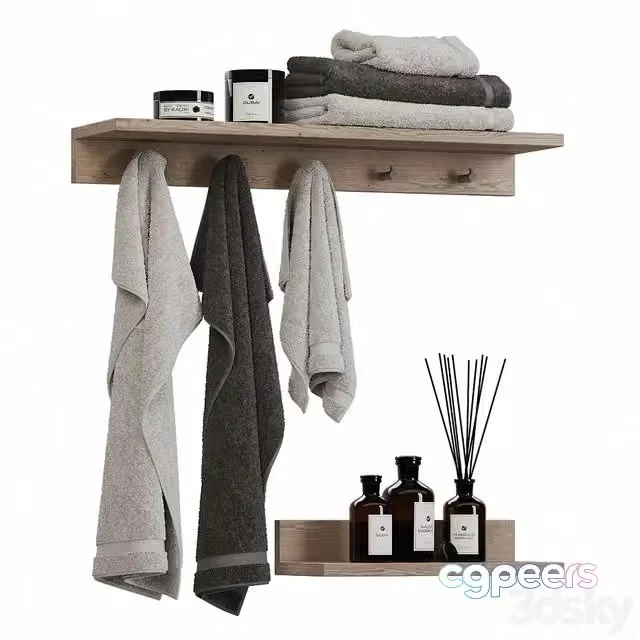 3ds Max Free – Towels 14 and cosmetic set by KAORI