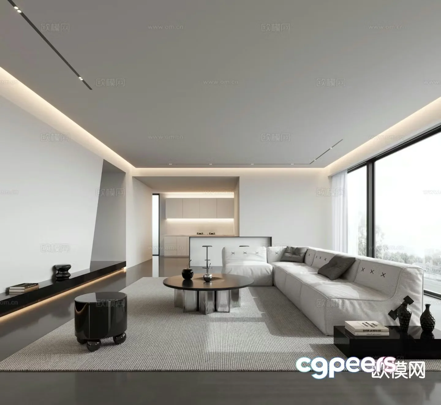 Modern living room 3d model