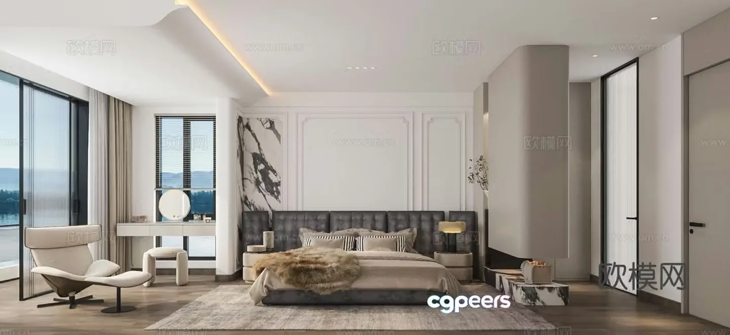 French style bedroom master bedroom master room 3d model