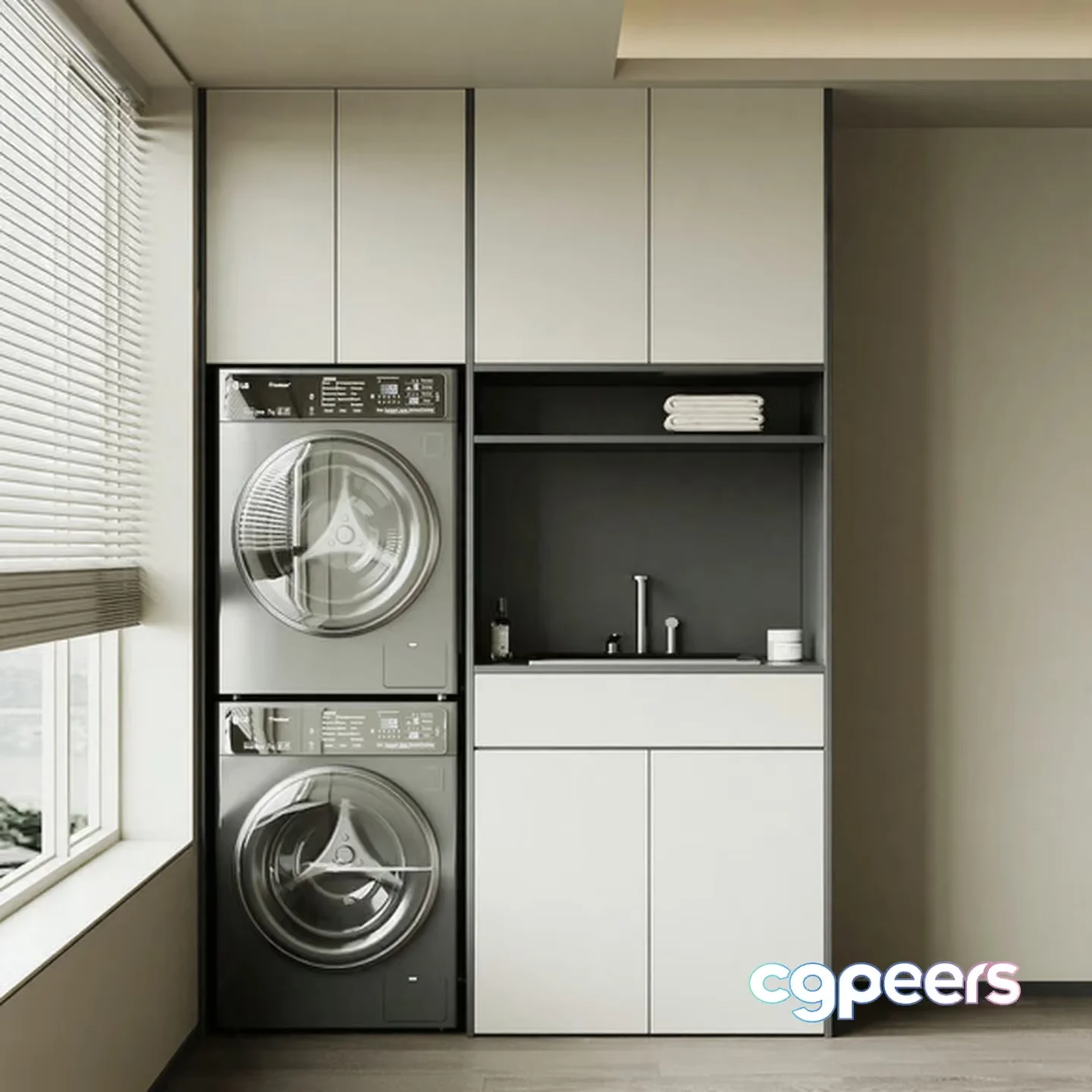 Modern Laundry Room 3D Model – 4064 – VRAY Render