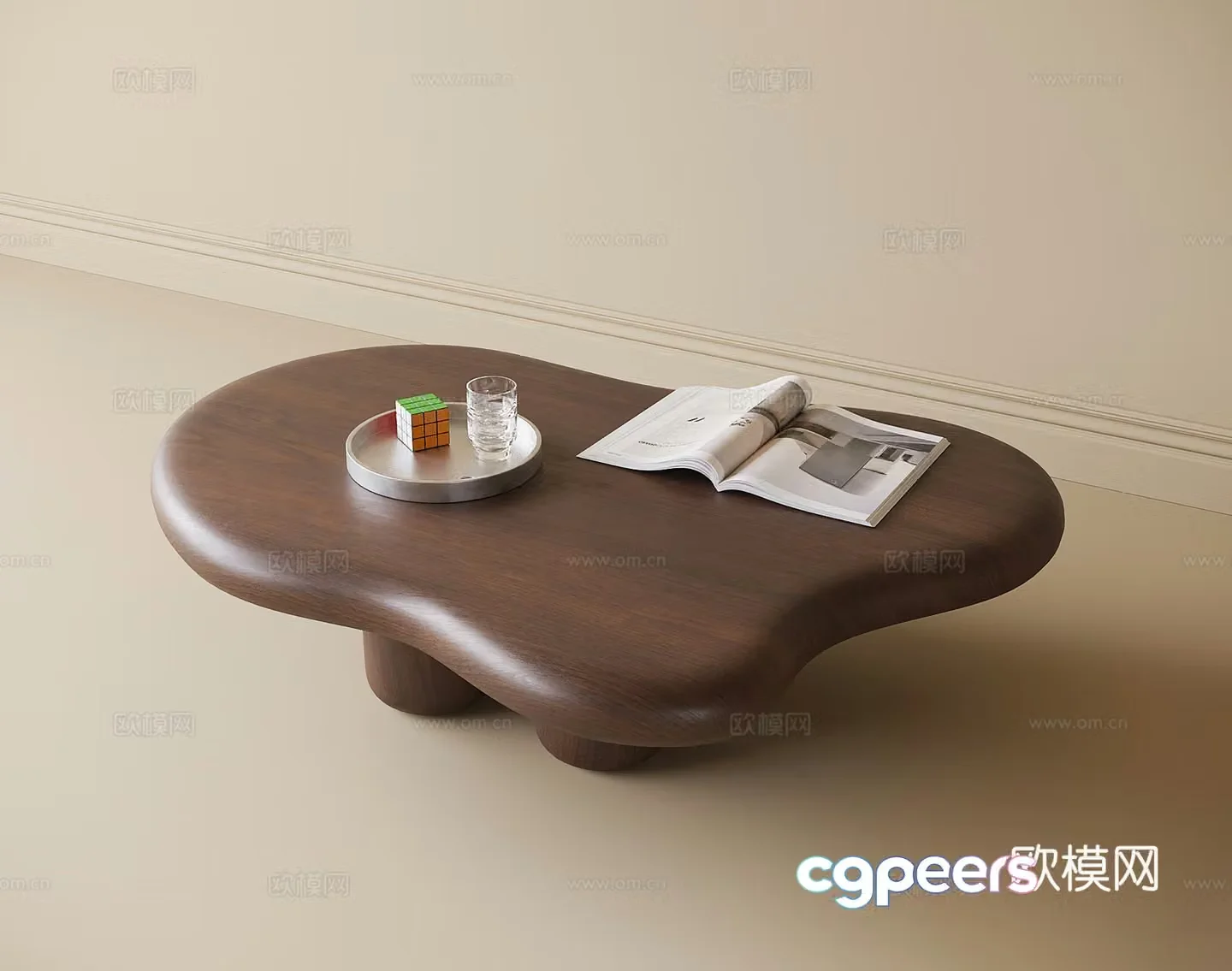 Modern special-shaped coffee table 3D model