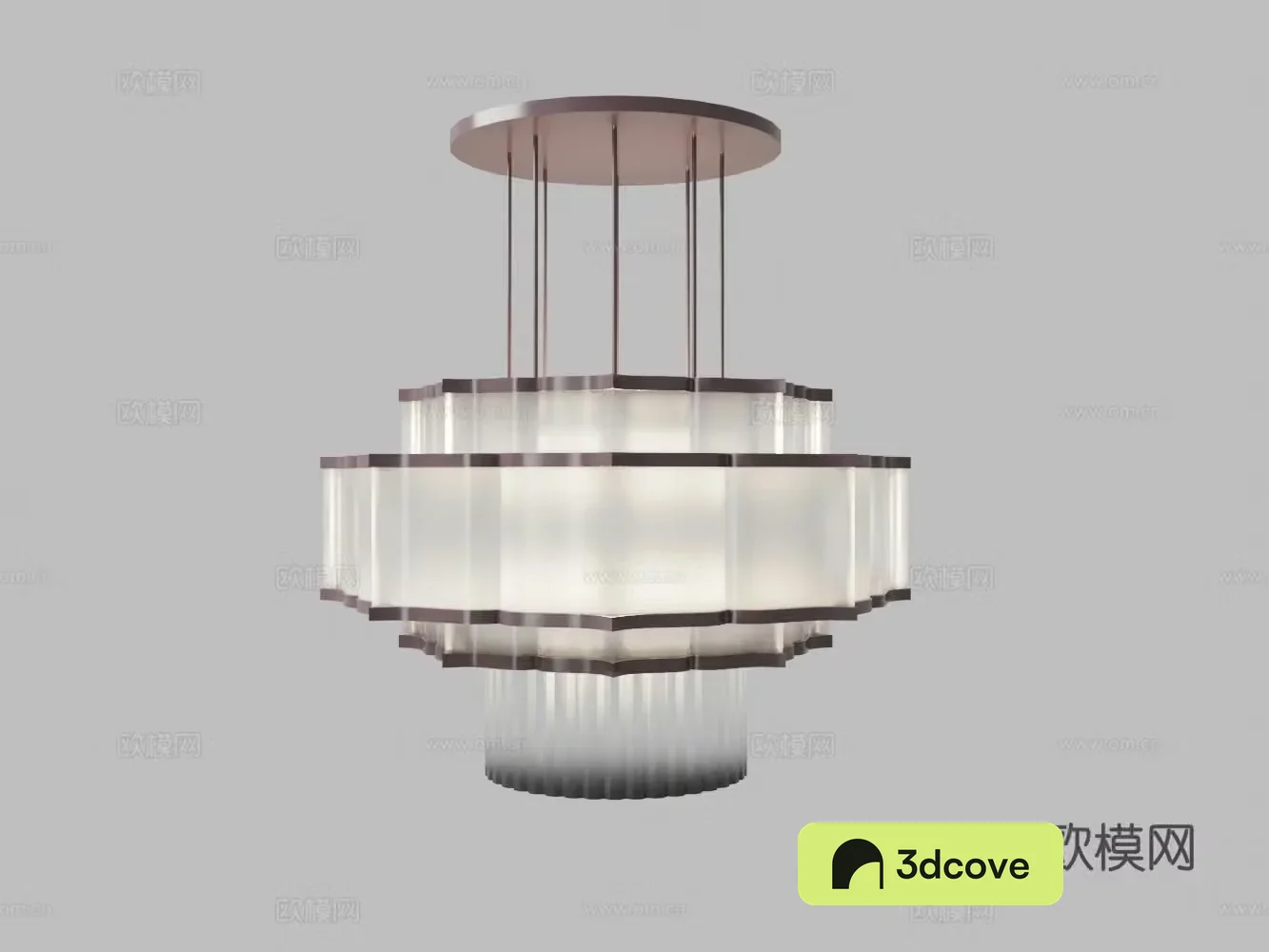 Chinese mahogany crystal chandelier