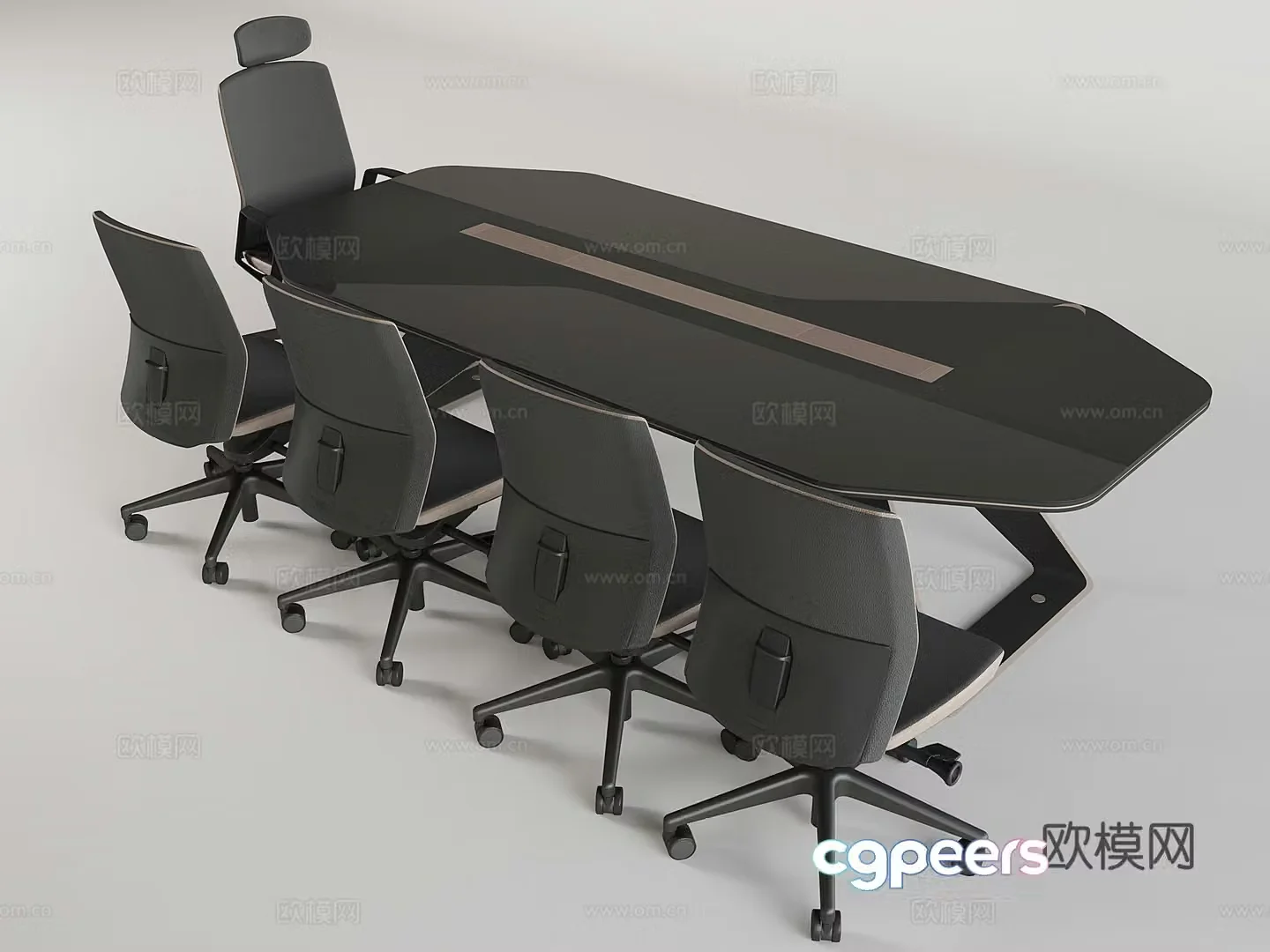 Conference table and chair training table rotary lift chair 3d model