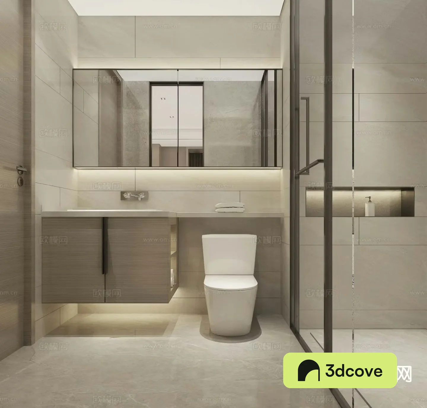 Modern bathroom toilet