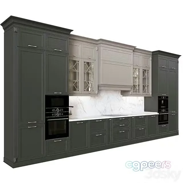 3ds Max Free – Neoclassical kitchen 11