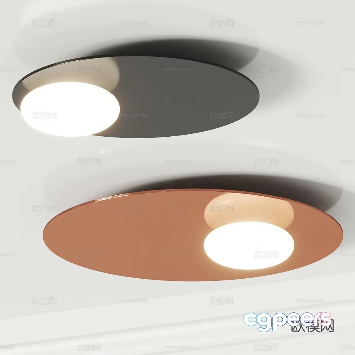 Modern light luxury ceiling light 3D model