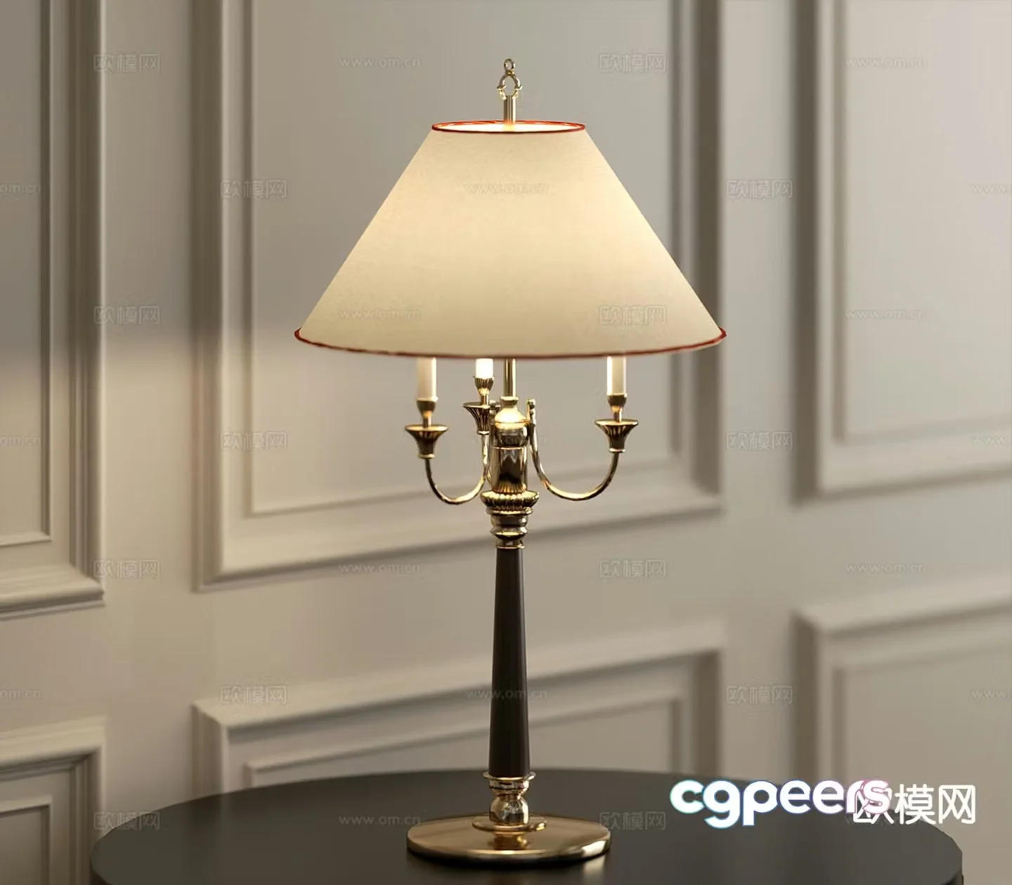 European desk lamp 3d model