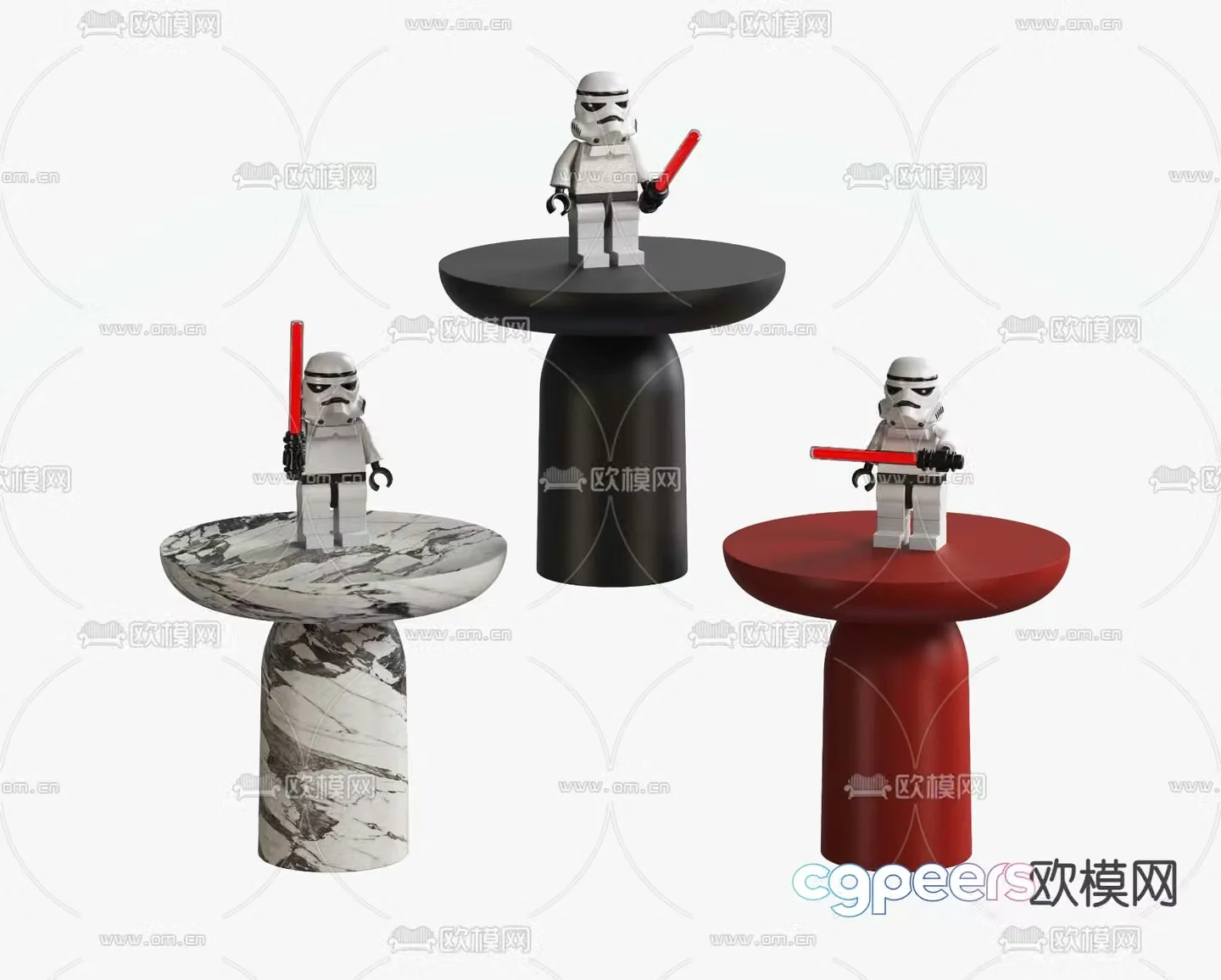 3D model of circle side angle angle
