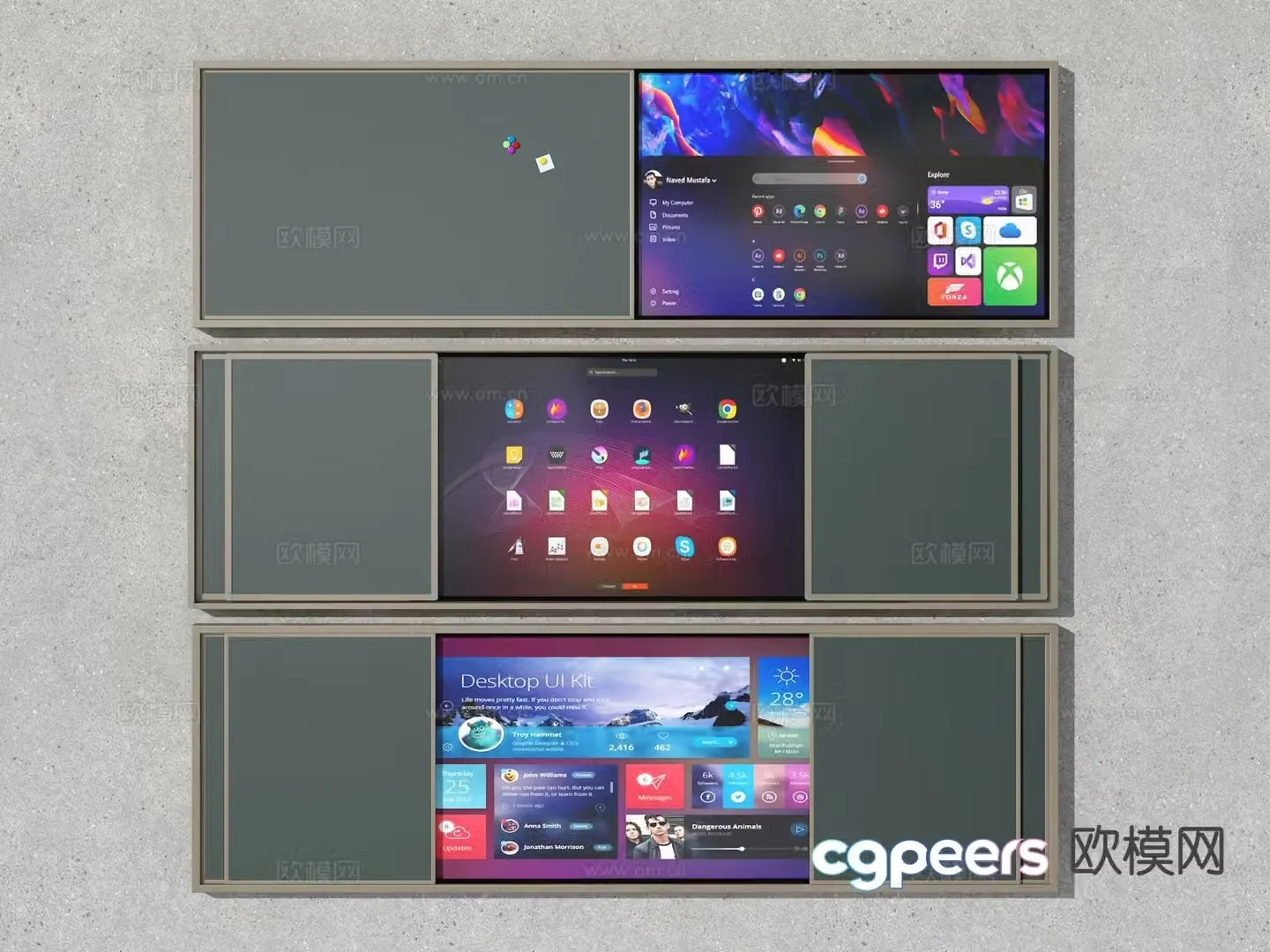smart screen blackboard smart teaching screen 3d model