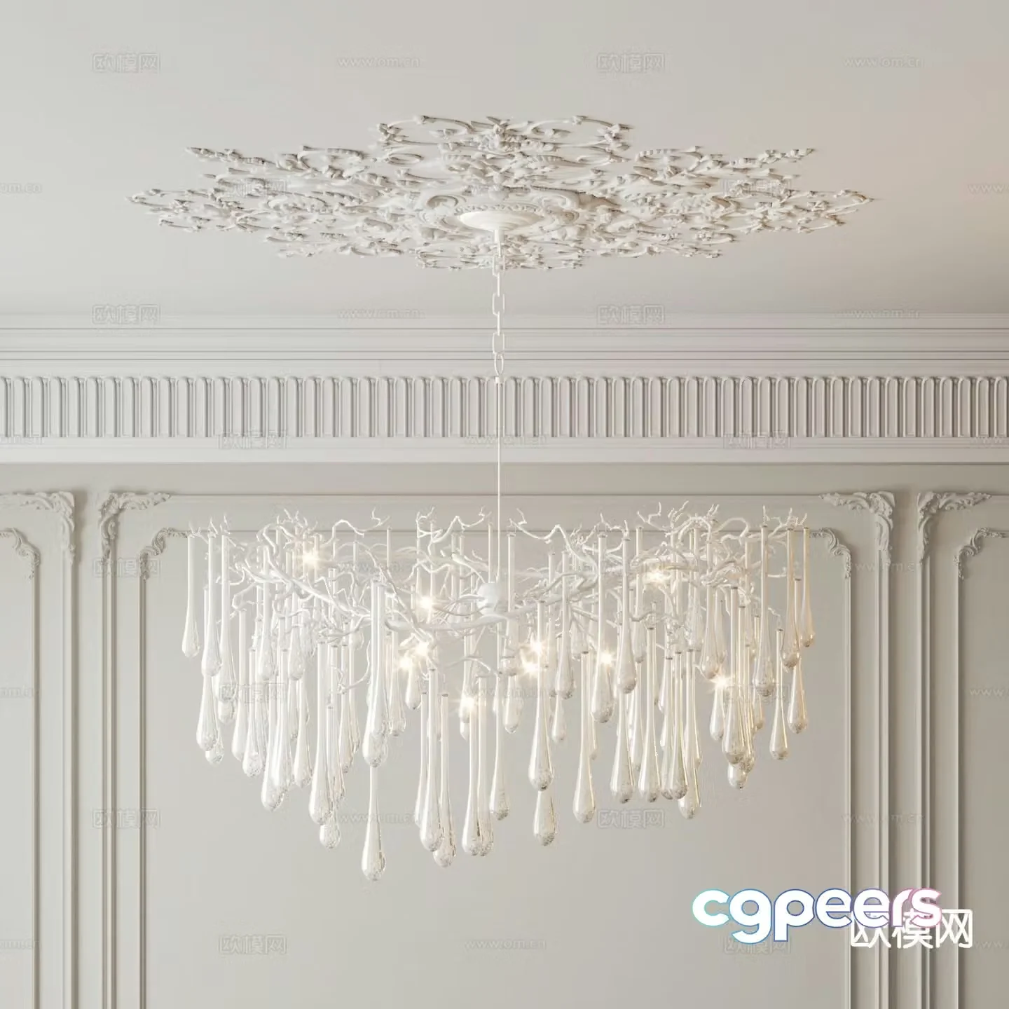 French chandelier 3d model