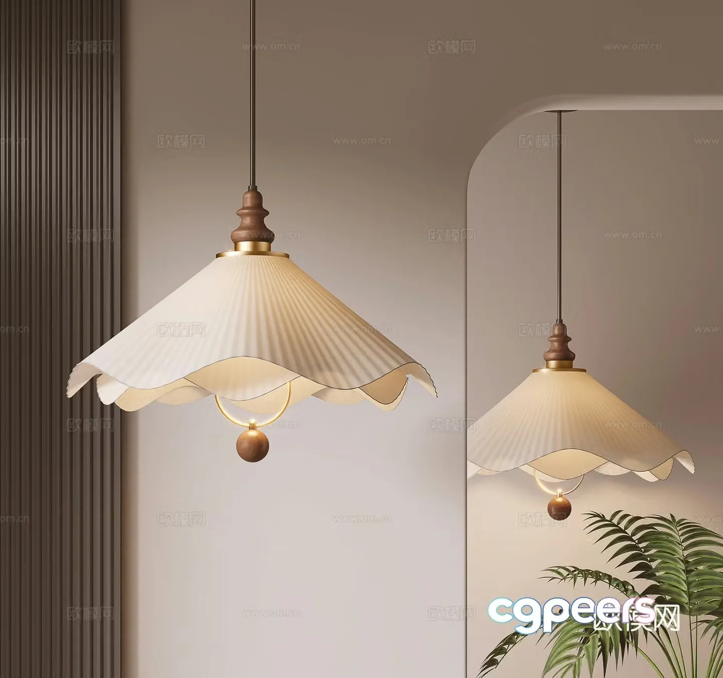 French art chandelier 3D model
