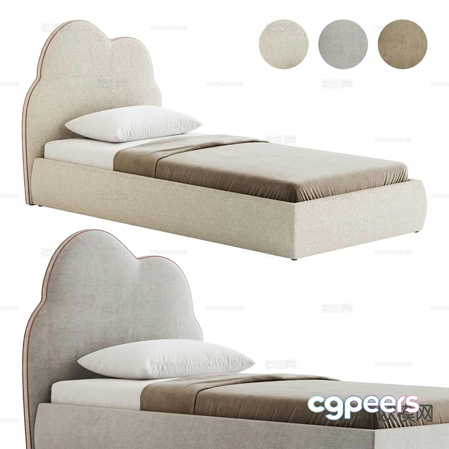 Woodfans modern children’s bed 3d model