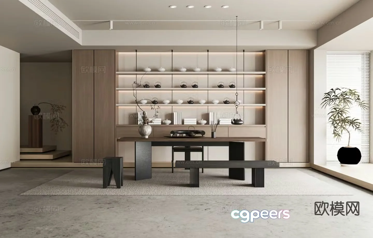 New Chinese tea room 3d model