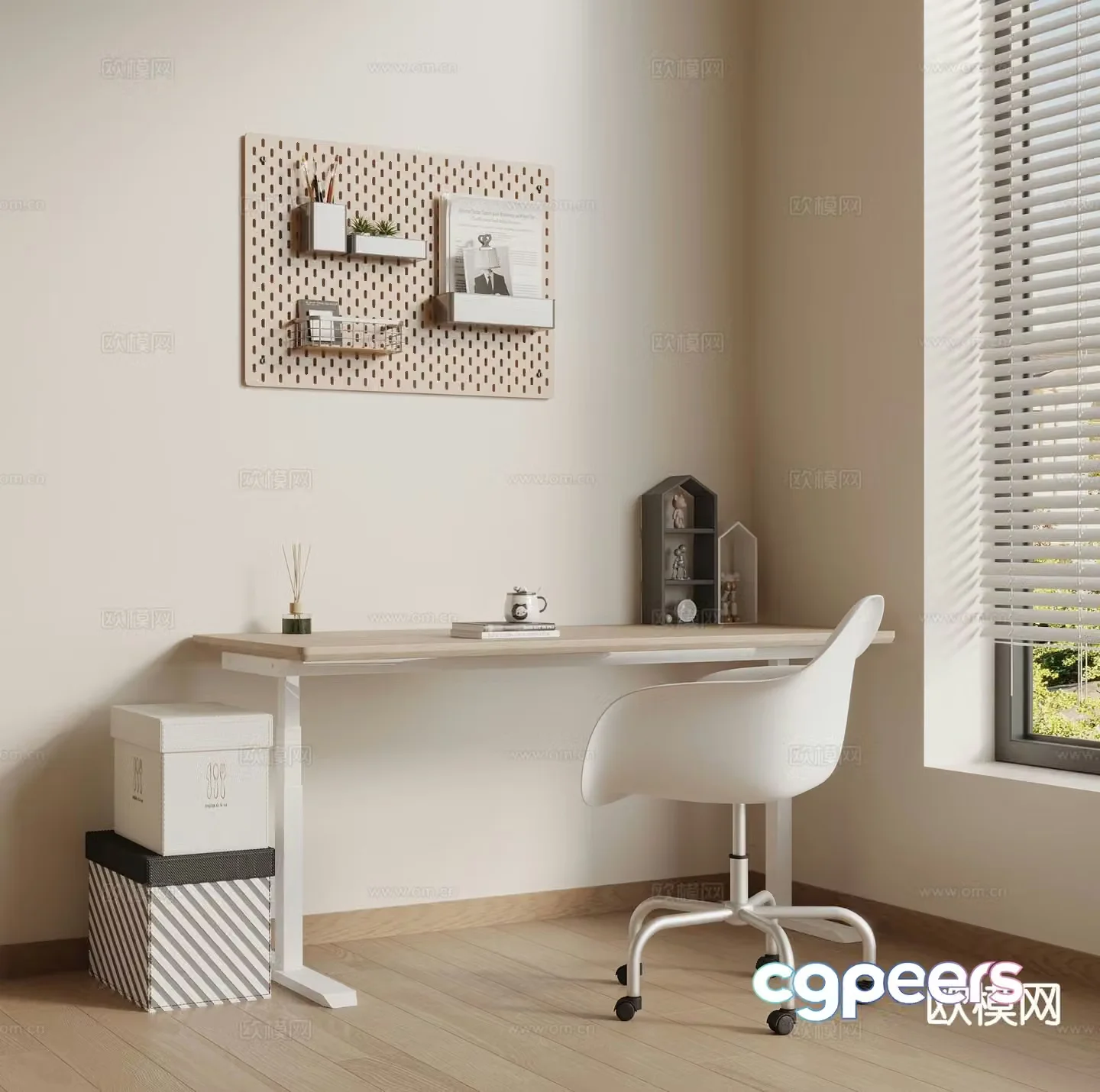 Modern desk 3d model