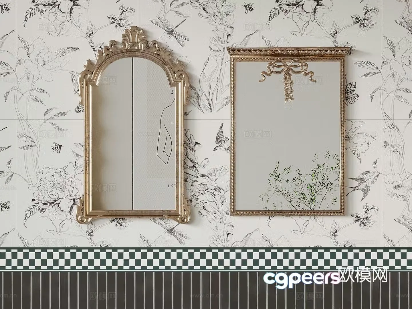 Mirror Decorative Mirror Cosmetic Mirror 3d model