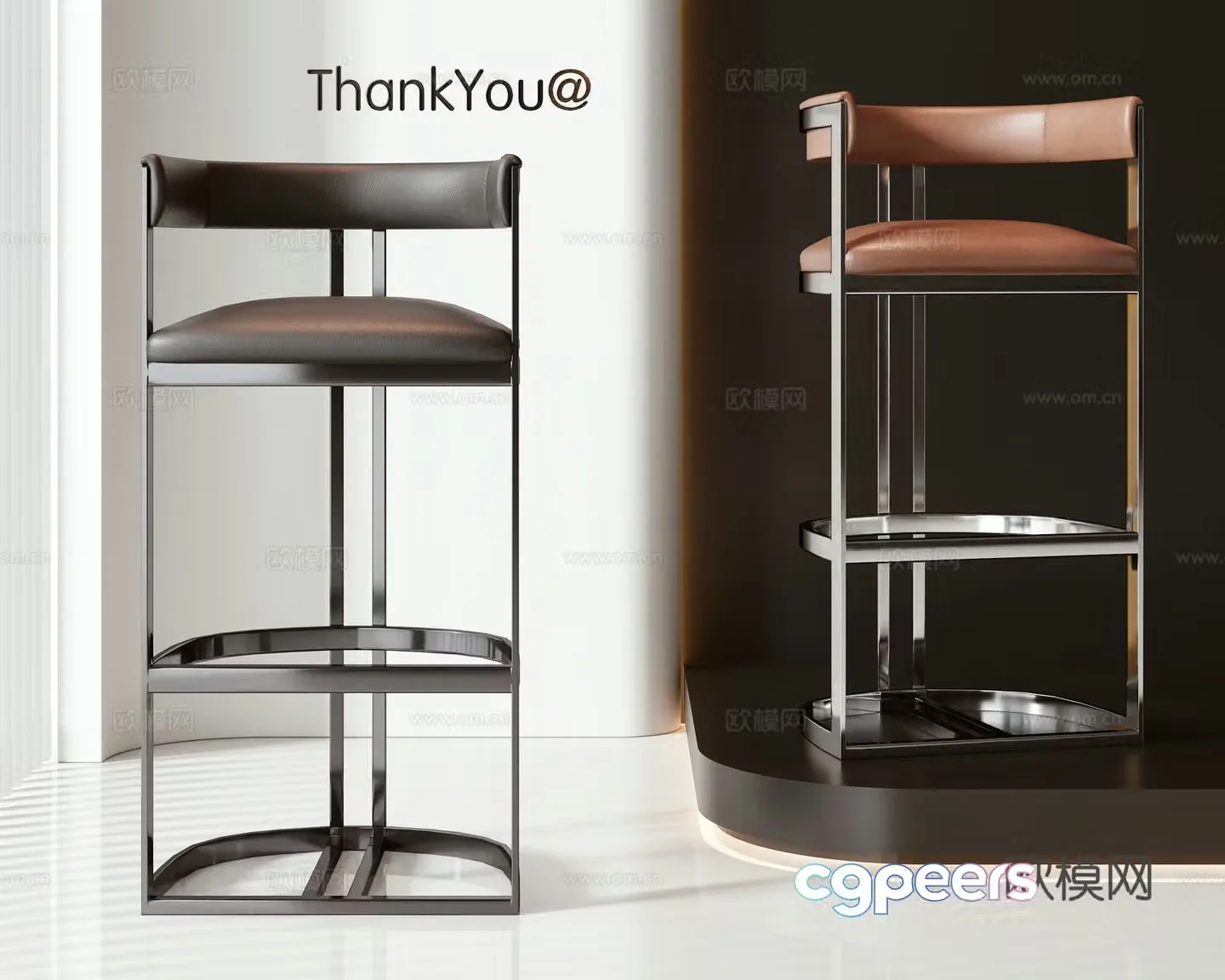 Modern bar chair 3d model