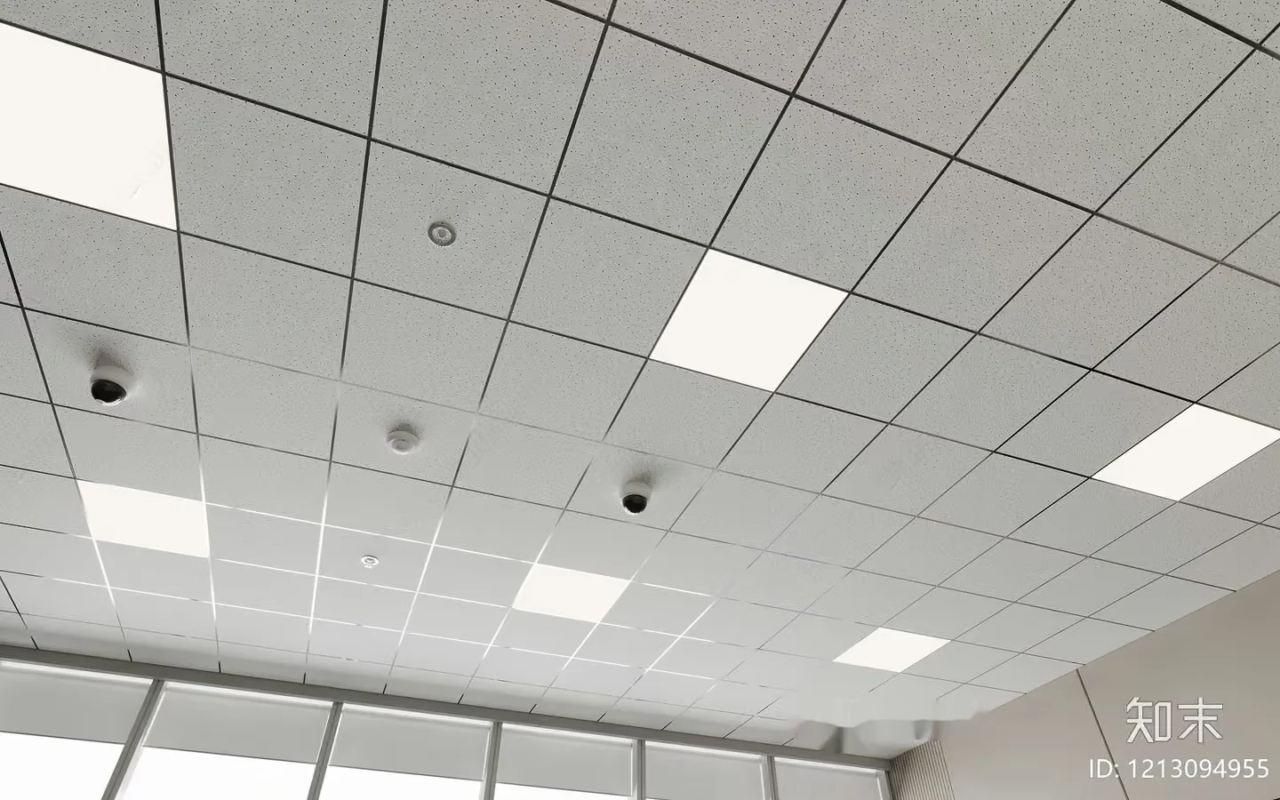 White Ceiling Tiles 3D Model – 11591 – VRAY Render