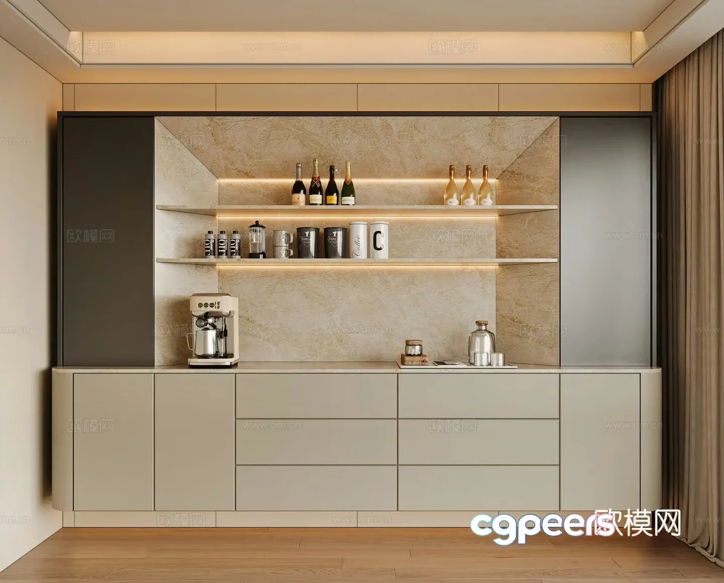 Modern sideboard 3D model