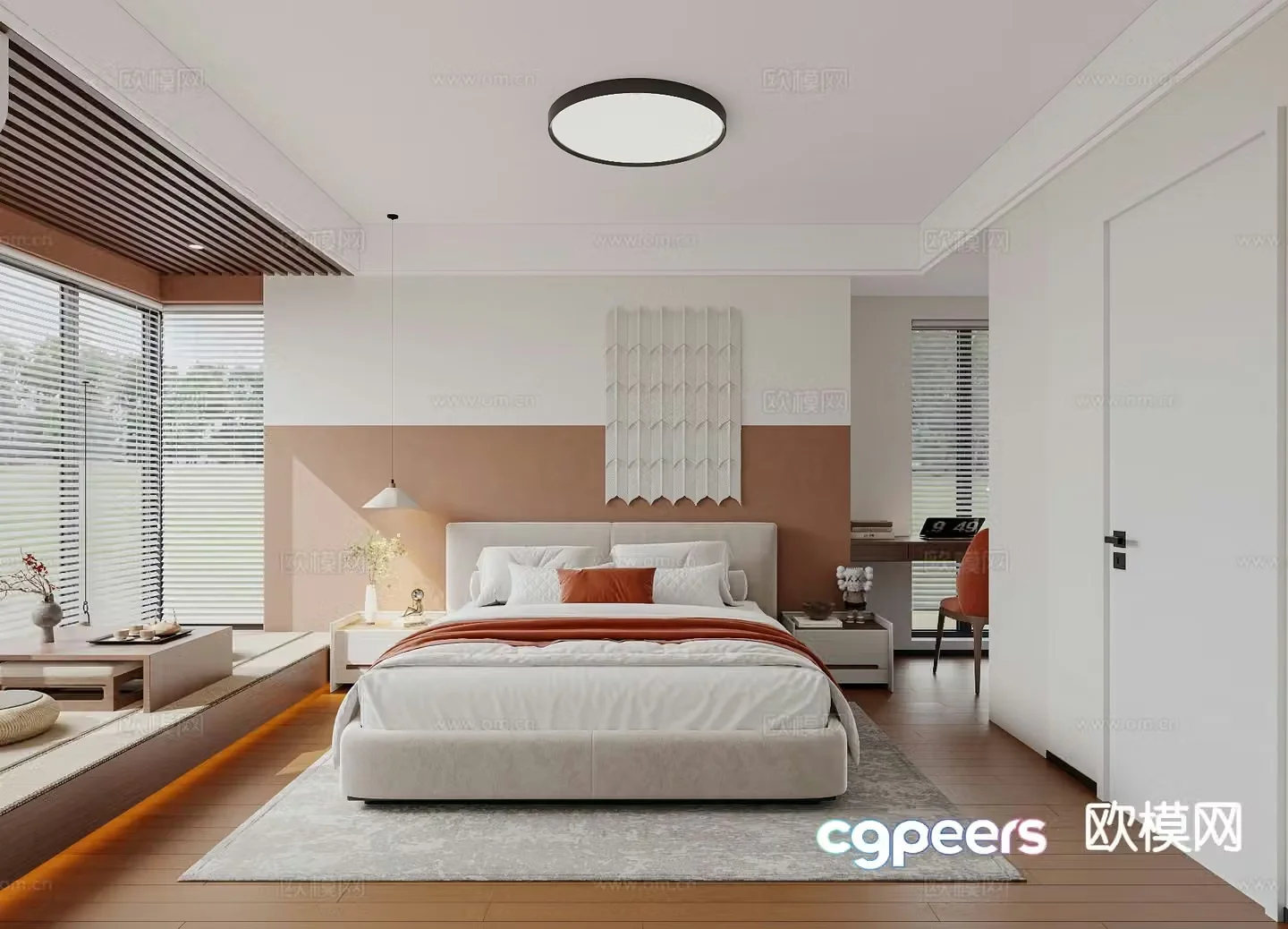 Modern bedroom master bedroom 3d model