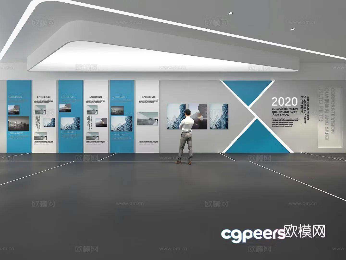 Cultural wall Corporate culture wall Classroom Theme wall Exhibition hall Campus culture Corridor 3D model