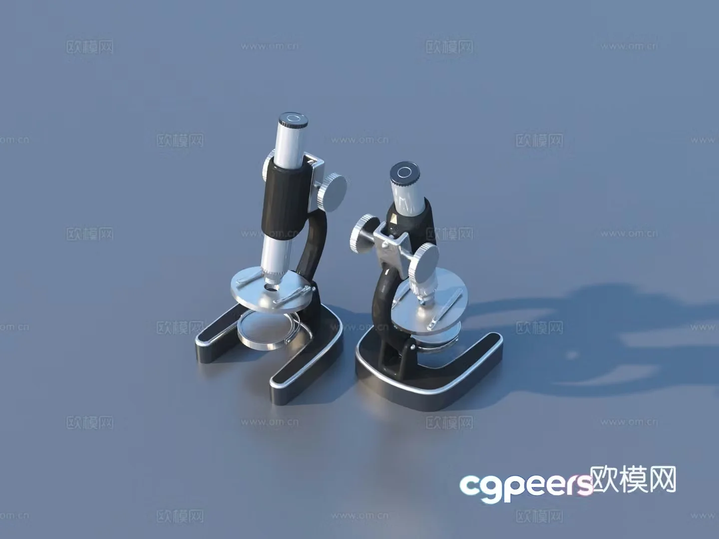 Microscope Magnifying Glass Experimental Equipment Physical Equipment 3D Model