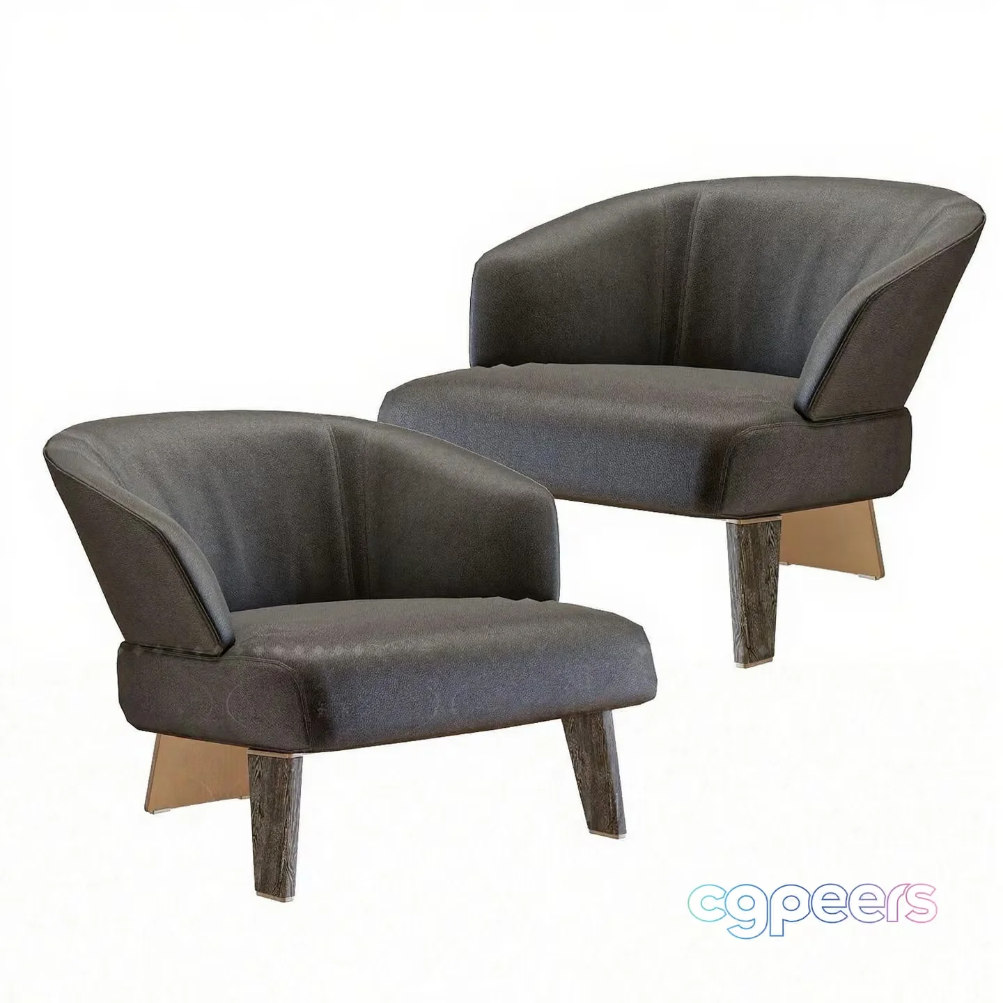Modern Gray Chairs 3D Model – 8272 – VRAY Render
