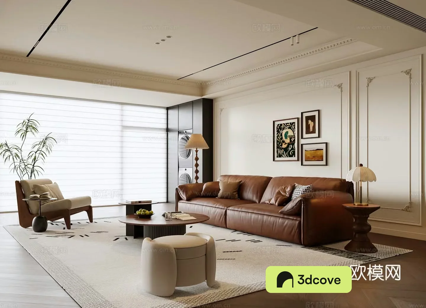French retro living room