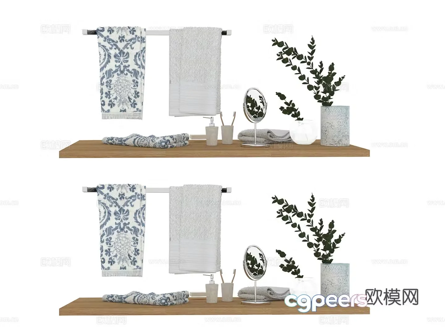 Daily necessities towel toiletries 3d model
