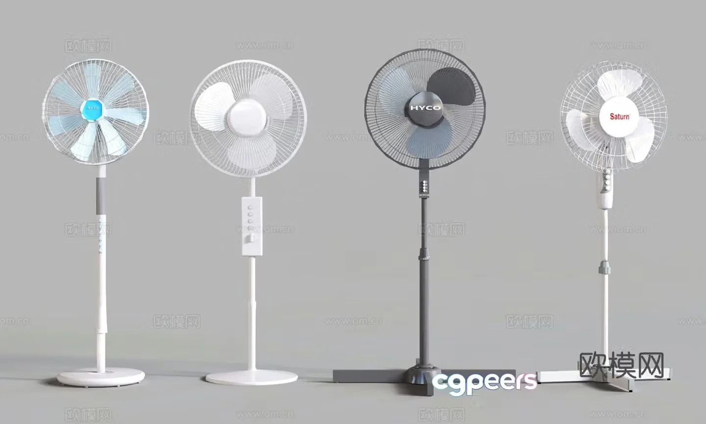 Modern electric fan floor -to -ceiling fan vertical fan table fan shakes the head 3D model