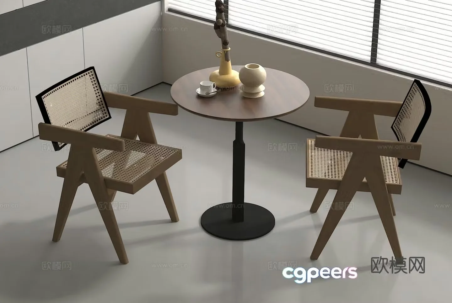 Leisure table and chairs negotiation table and chairs coffee table and chair 3d model