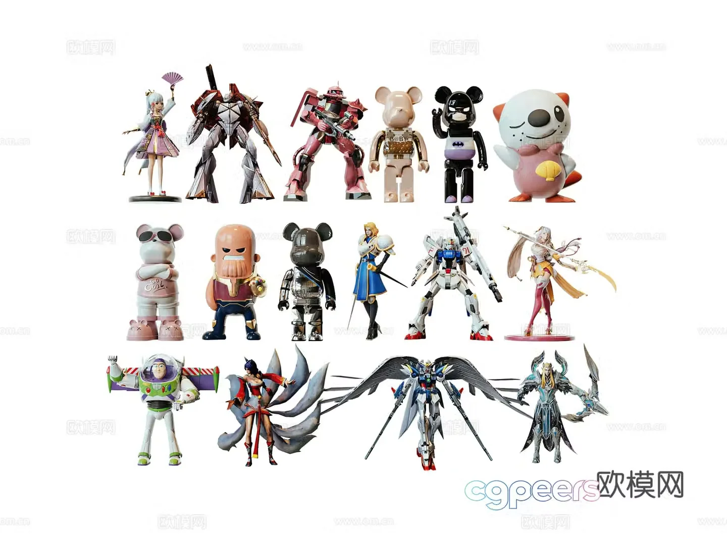Modern toy figure 3d model