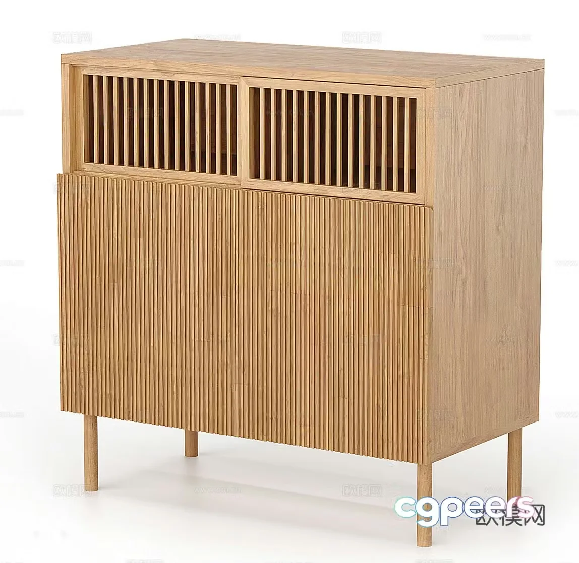 B&B side cabinet Solid wood side cabinet Rattan woven side cabinet Rattan woven short cabinet Rattan woven decoration cabinet Solid wood decoration 3D model