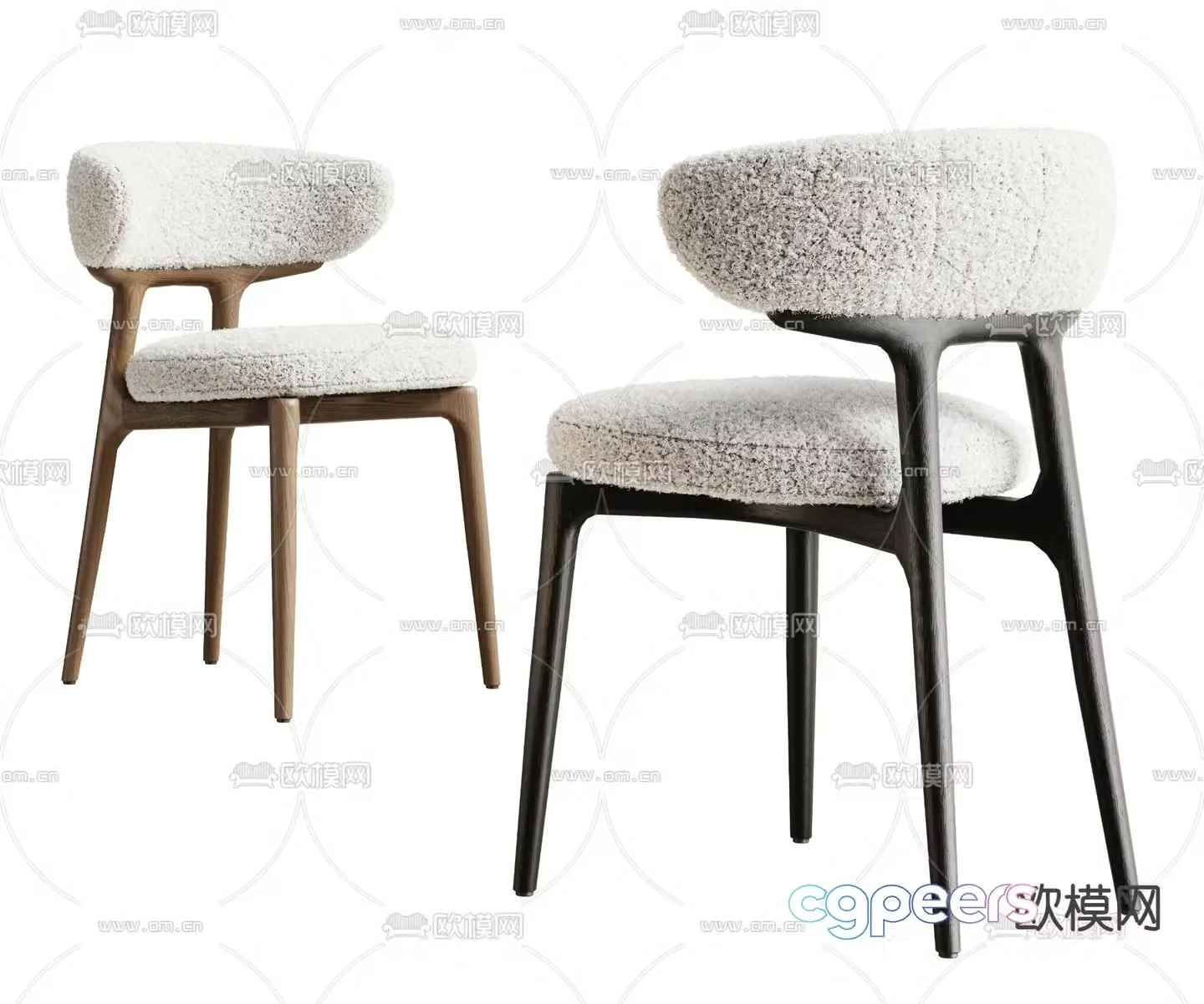 MENU modern chair dining chair 3d model