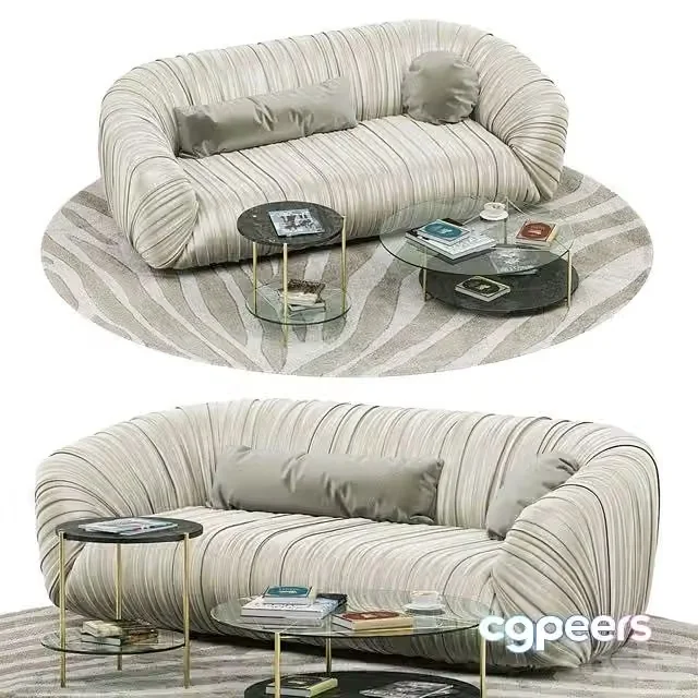 3ds Max Free – Laurameroni Drape sofa, Echo table