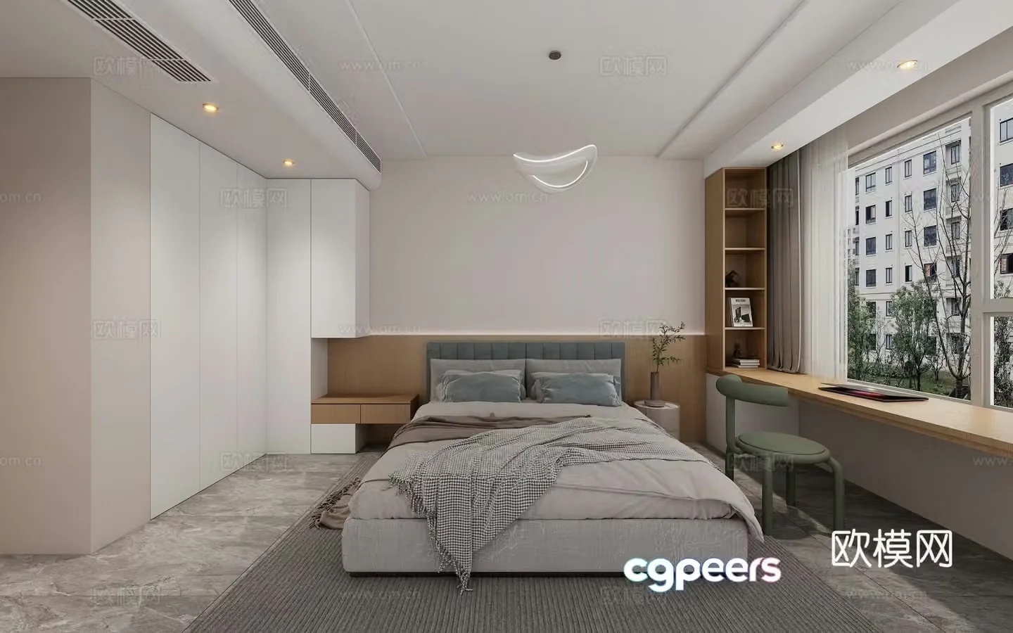 Modern Nordic Boy Room 3d Model