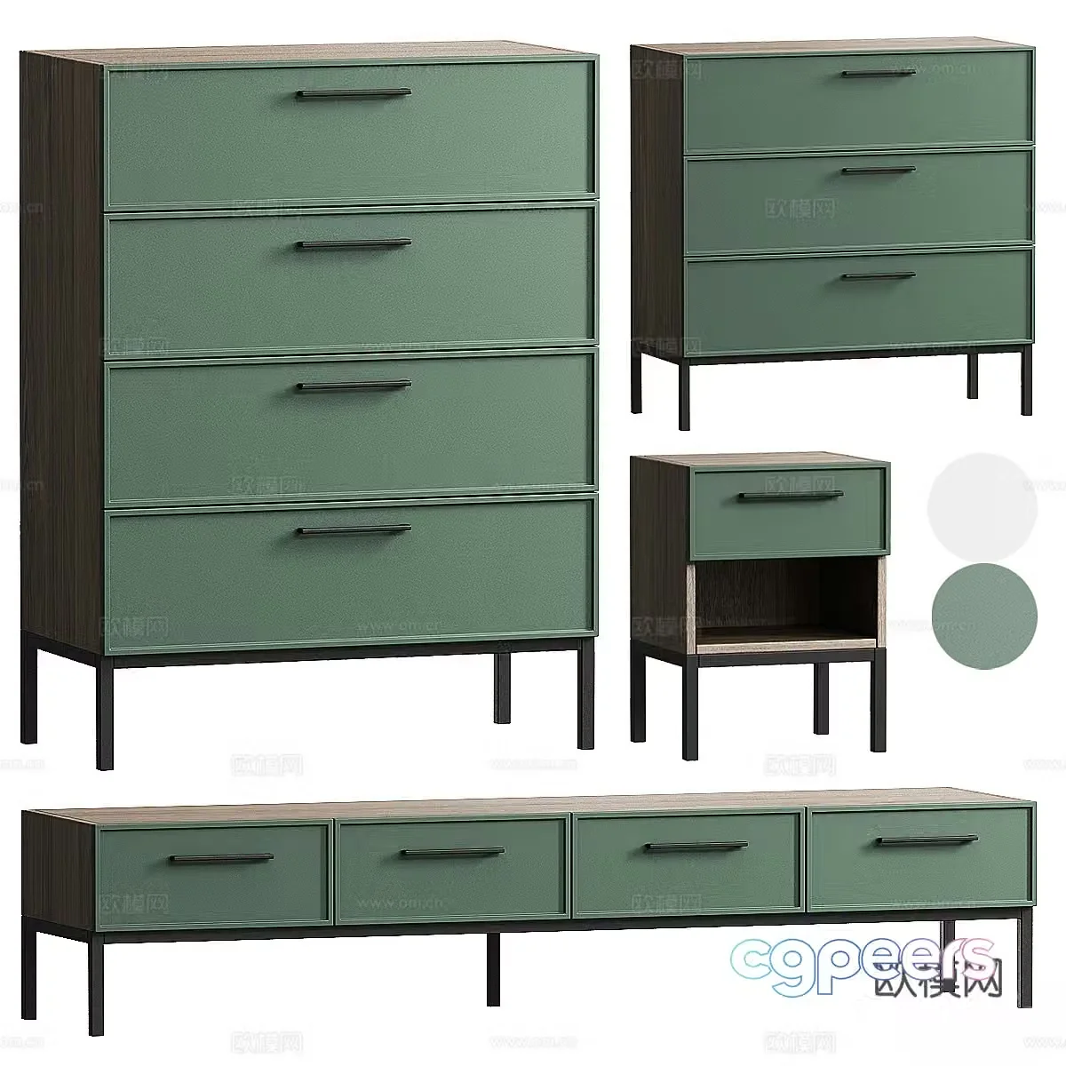 Modern TV cabinet combination 3D model