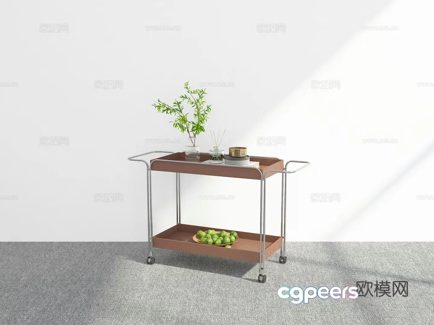 Modern trolley 3d model