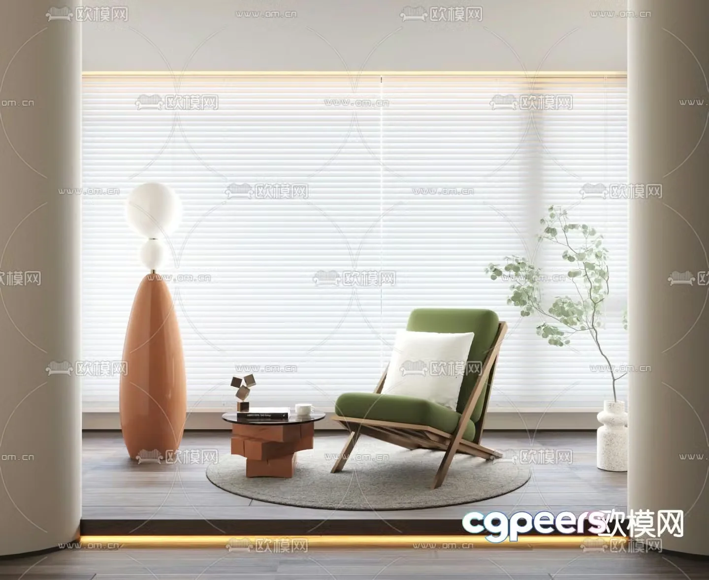 Modern lounge chair 3d model