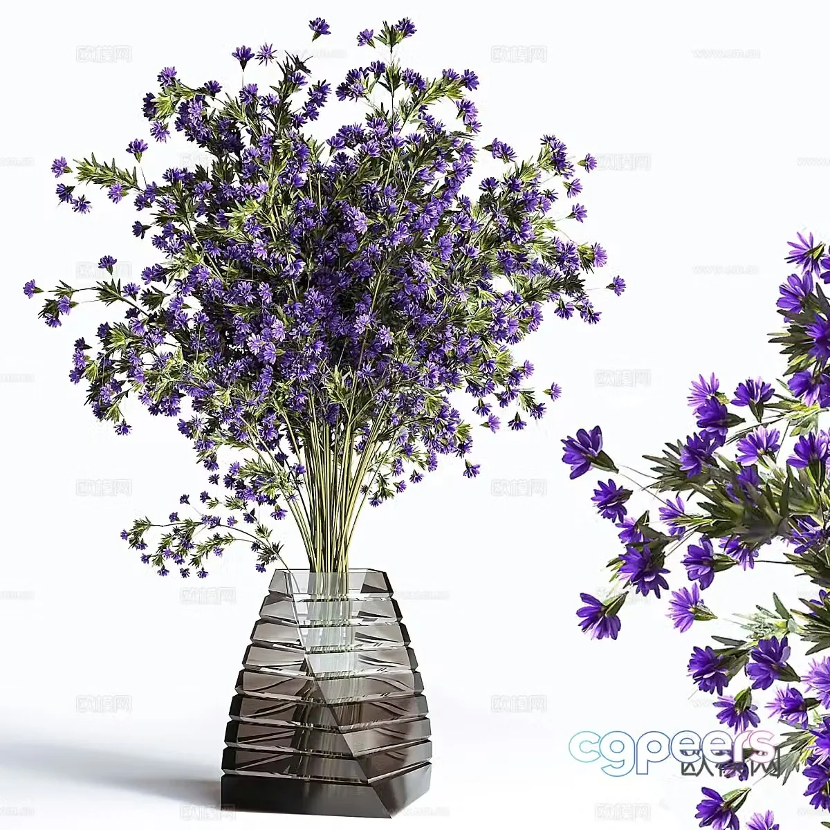 vase floral 3d model