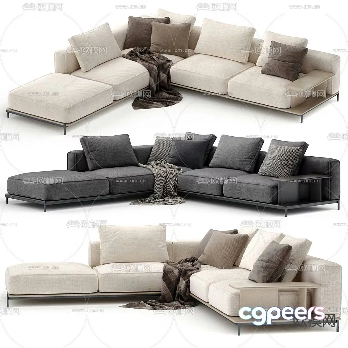 Poliform corner sofa 3d model