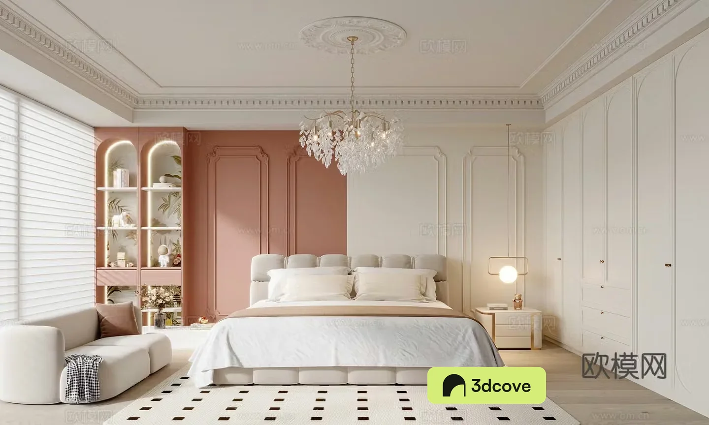 French creamy bedroom