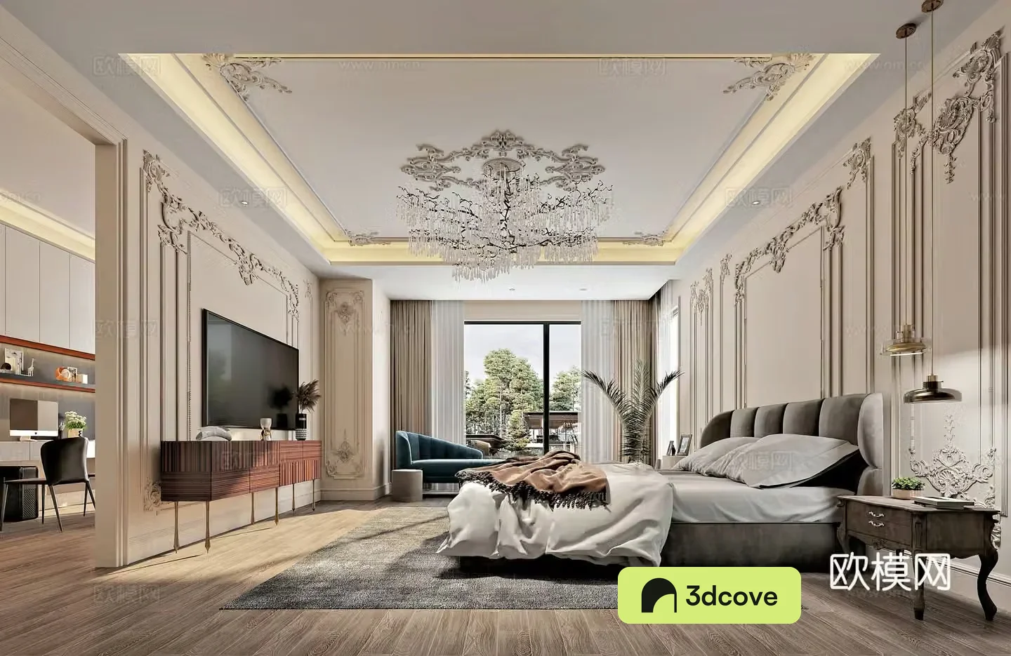 French master bedroom